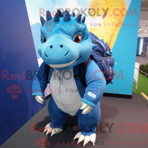 Personaggio mascotte blu...