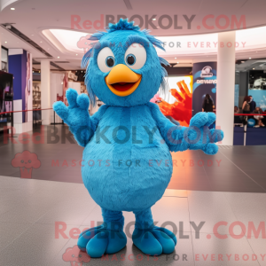 Himmelblå Tyrkiet maskot...