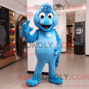 Sky Blue Turkey mascot...