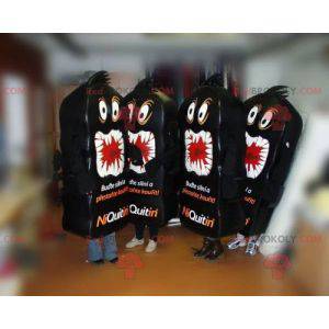4 Niquitin mascots. 4 mascots of black monsters - Redbrokoly.com