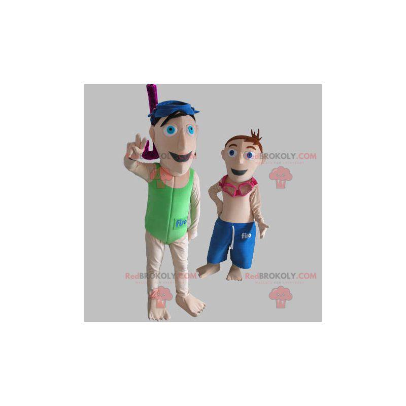 2 mascotas de vacacionistas, nadadores, buceadores - 2 mascotas de vacacionistas, nadadores, buceadores -