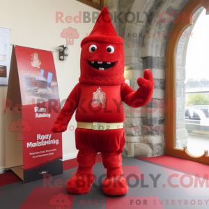 Red Irish Castle maskot...