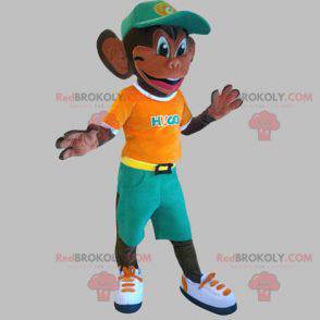 Mascot of the famous Waikiki monkey. Colorful monkey -