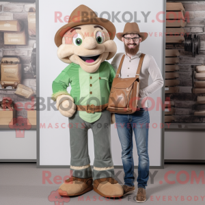 Beige Leprechaun Hat maskot...