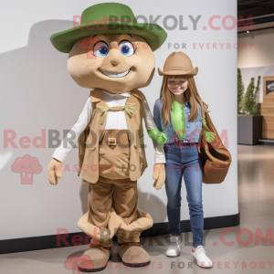 Beige Leprechaun Hat mascot...