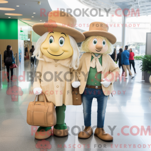 Beige Leprechaun Hat mascot...