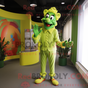 Postava maskota Lime Green...