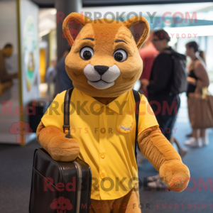 Yellow Jaguarundi mascot...