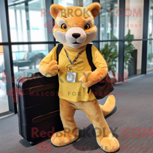 Yellow Jaguarundi mascot...