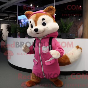 Roze Marter mascottekostuum...