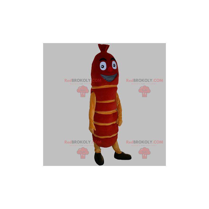 Mascot gigantische rode en gele worst - Redbrokoly.com