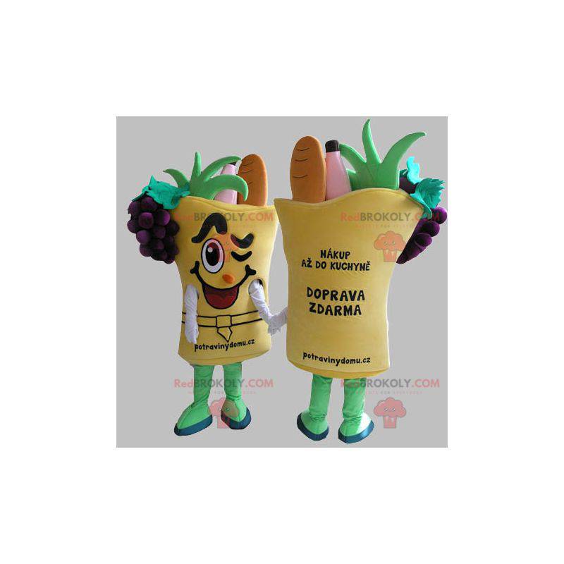 Mascota de la cesta de verduras. Mascota vegetal - Mascota de la cesta de verduras. Mascota vegetal -