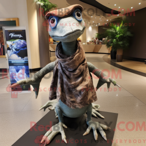 Grå Coelophysis maskot...