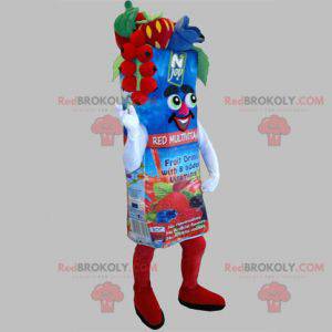 Mascote gigante de tijolos de suco de fruta - Redbrokoly.com