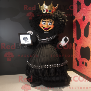 Sort dronning maskot...