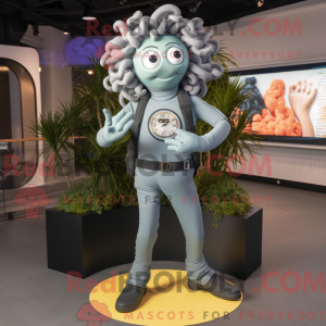 Grå Medusa maskot kostume...