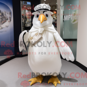 Hvit Penguin maskotka...
