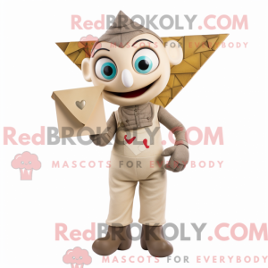 Beige Love Letter mascot...