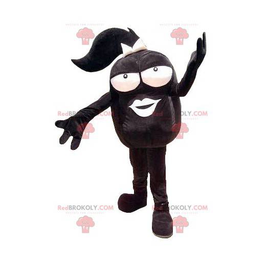 Mascotte grande testa di donna nera - Redbrokoly.com