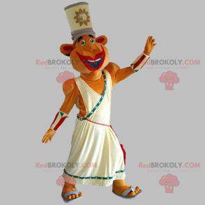 Pharaoh mascot in traditional dress. Egypt mascot -