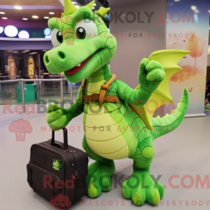 Lime Green Dragon maskot...