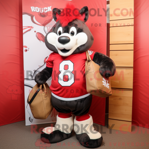Rød Skunk maskot kostume...