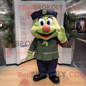 Navy Spinach mascot costume...