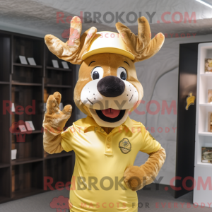 Gold Reindeer mascot...