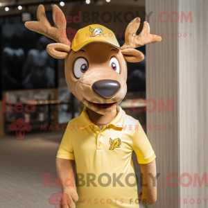 Gold Reindeer mascot...