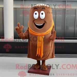 Brun lasagne maskot kostume...
