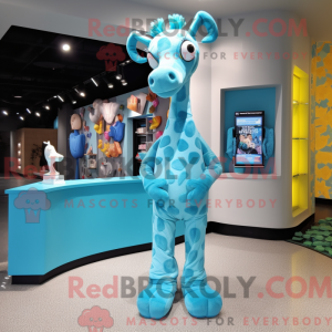 Cyan Giraffe mask...