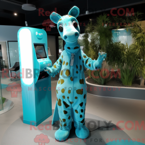 Cyan Giraffe mask...