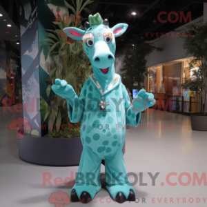 Cyan Giraffe mask...