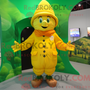 Gul Leprechaun Hat maskot...
