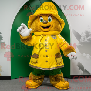 Gul Leprechaun Hat maskot...
