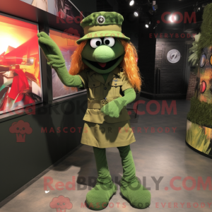 Grøn Grøn Beret maskot...