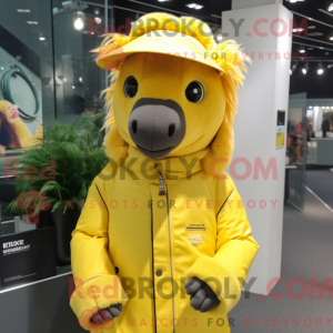 Citrongul hest maskot...