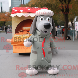 Grey Hot Dogs maskot...