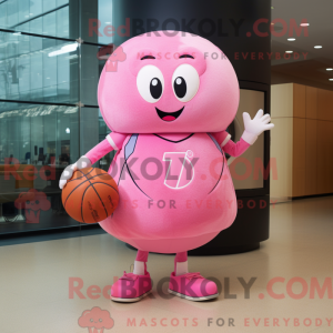 Pink Basketball Ball maskot...
