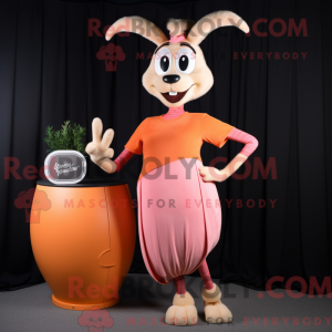 Peach Gazelle mascot...