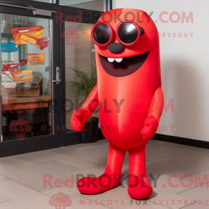 Red Hot Dog mascot costume...