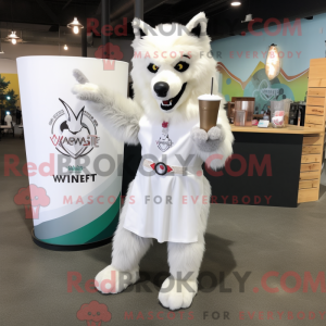 White Say Wolf maskot...