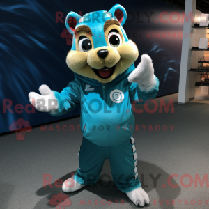 Máscara Cyan Chipmunk com...