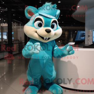 Máscara Cyan Chipmunk com...
