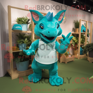 Blauwgroen Triceratops...