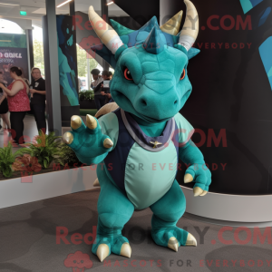 Blauwgroen Triceratops...