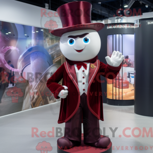 Maroon Ring Master mascot...