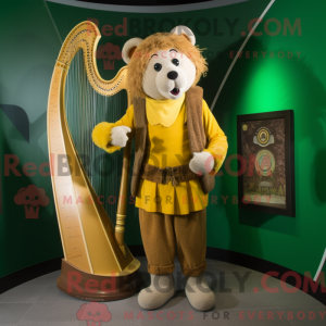 Gul Celtic Harpe maskot...