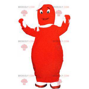 Mascotte de Barbapapa rouge. Mascotte de quille géante -