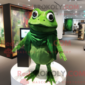 Forest Green Frog mascot...